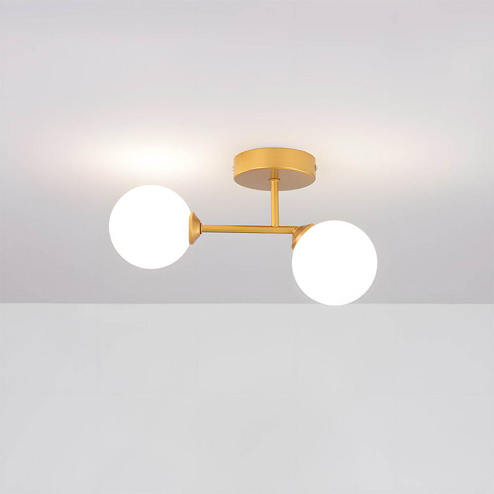 Lampe de plafond moderne éclairée dans un salon