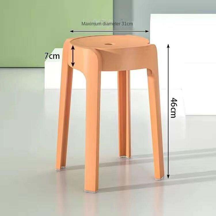 Vue de dessus du tabouret empilable, surface lisse et moderne