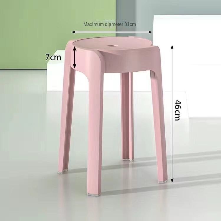 Détail du matériau en plastique du tabouret, facile à nettoyer
