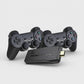 Gros plan sur la console rétro avec ports USB visibles