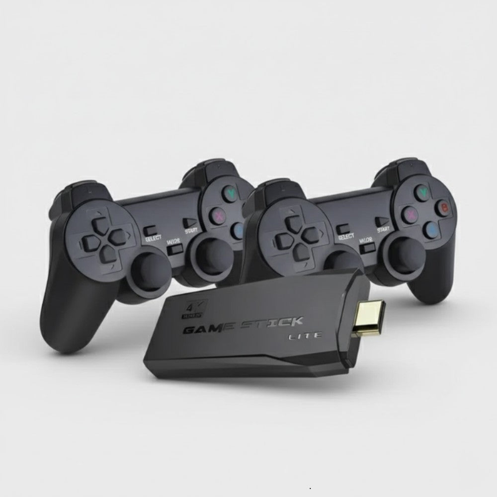 Gros plan sur la console rétro avec ports USB visibles