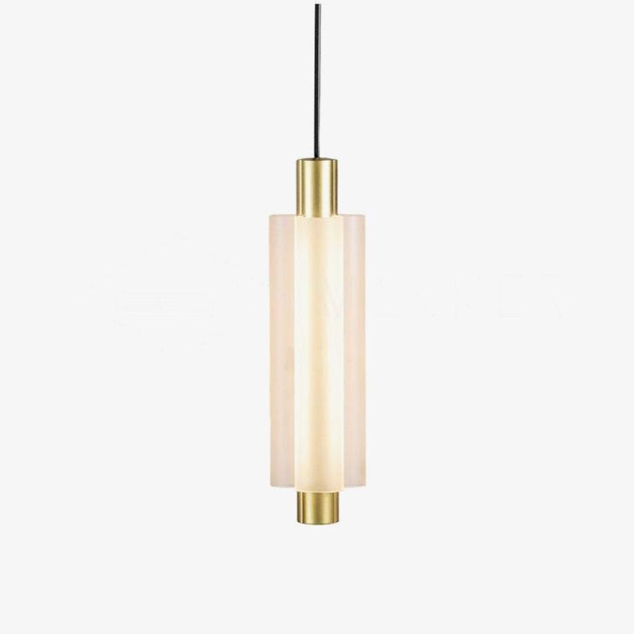 Lampe suspendue moderne avec forme trifoliée vue de côté