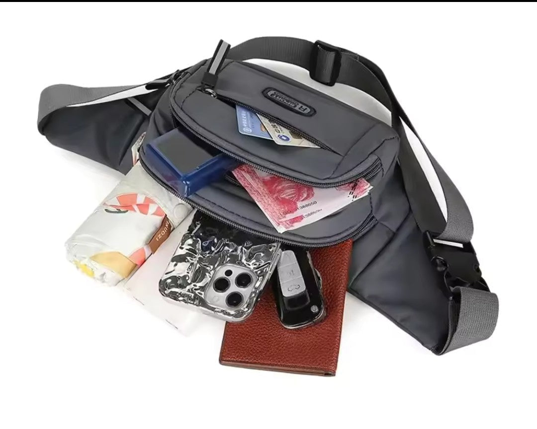 Sac à taille unisexe en nylon, vue de face