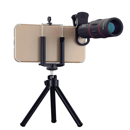 Ensemble complet avec objectif, clip et trépied pour smartphone