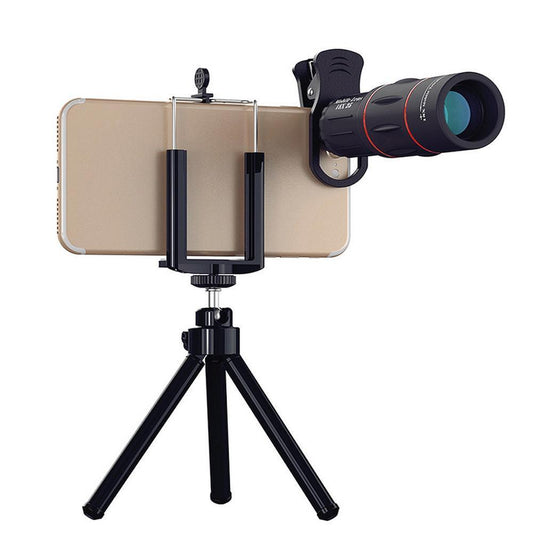 Ensemble complet avec objectif, clip et trépied pour smartphone