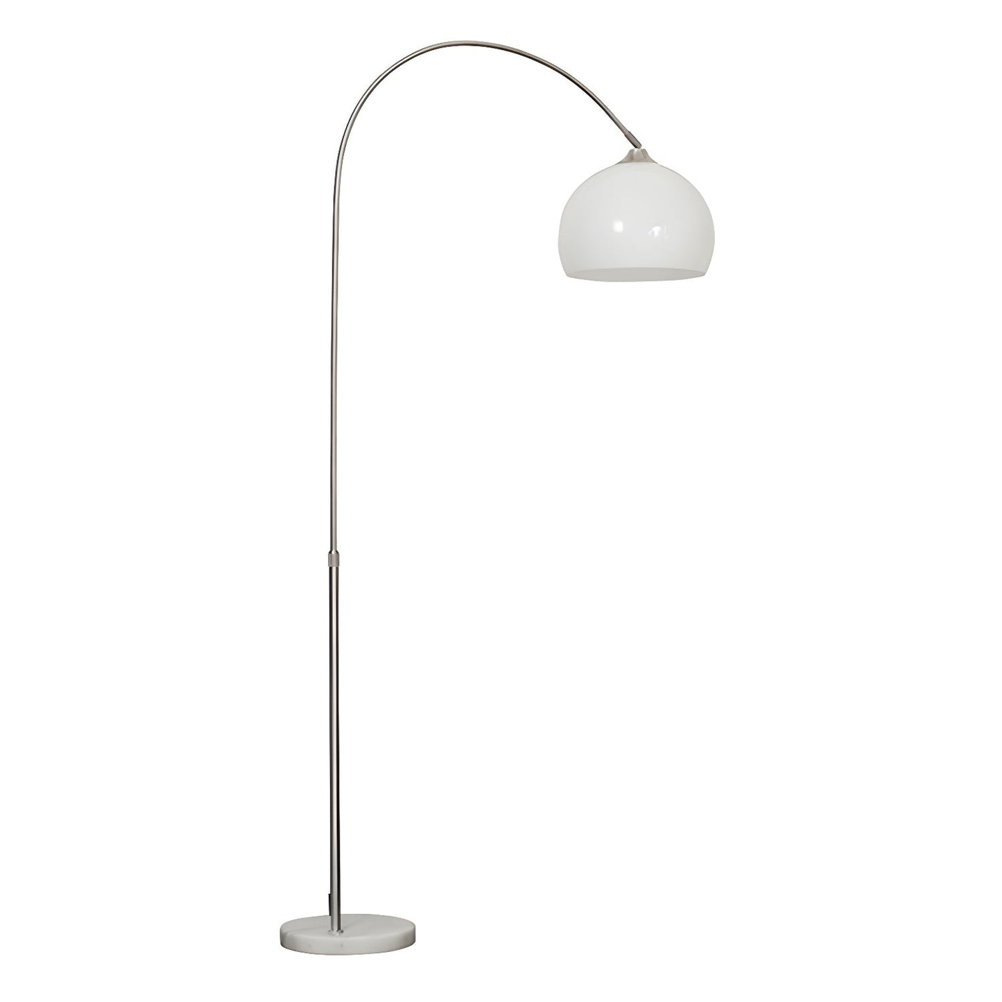 Détail du pied de la lampe en métal courbé