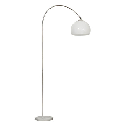 Détail du pied de la lampe en métal courbé