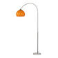 Lampe de sol avec abat-jour orange vif, vue de face
