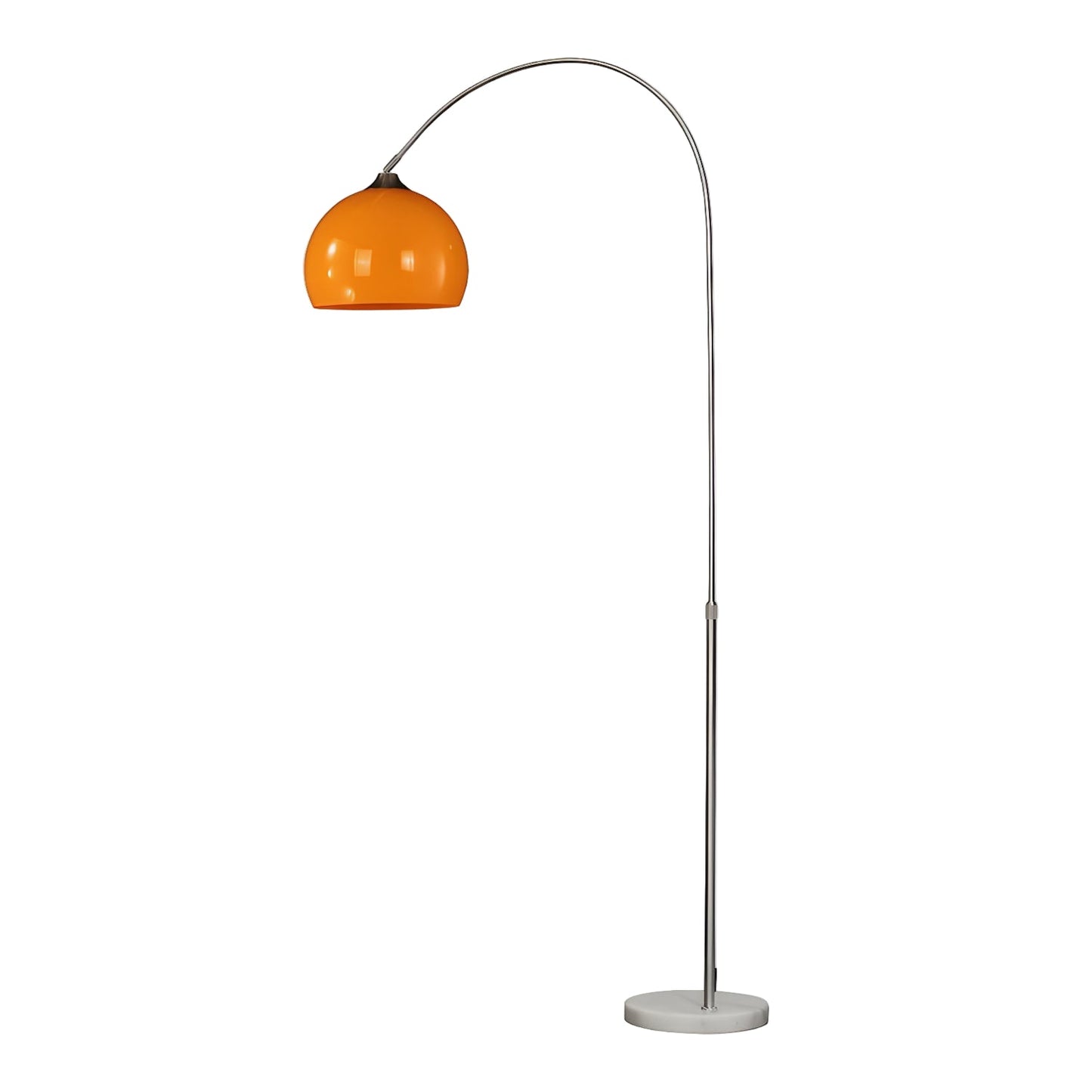Lampe de sol avec abat-jour orange vif, vue de face