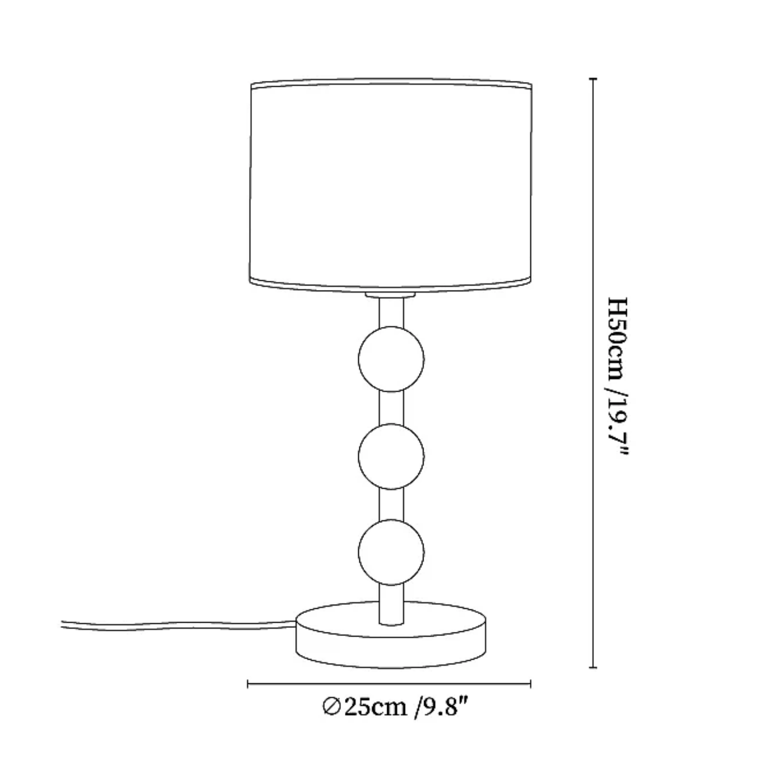 Lampe de table avec base en bois empilé