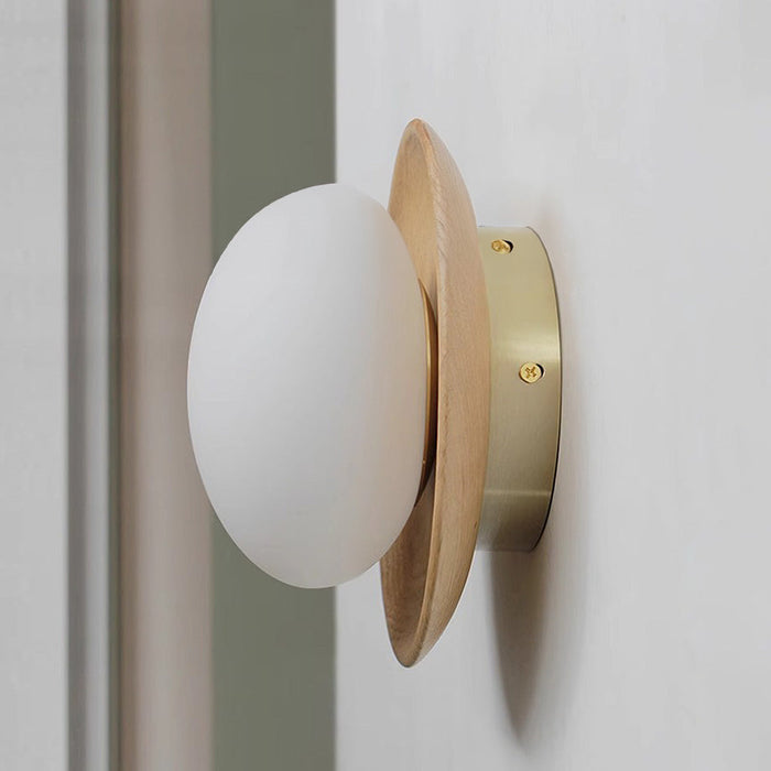Panneau arrière en bois rond de l'applique murale