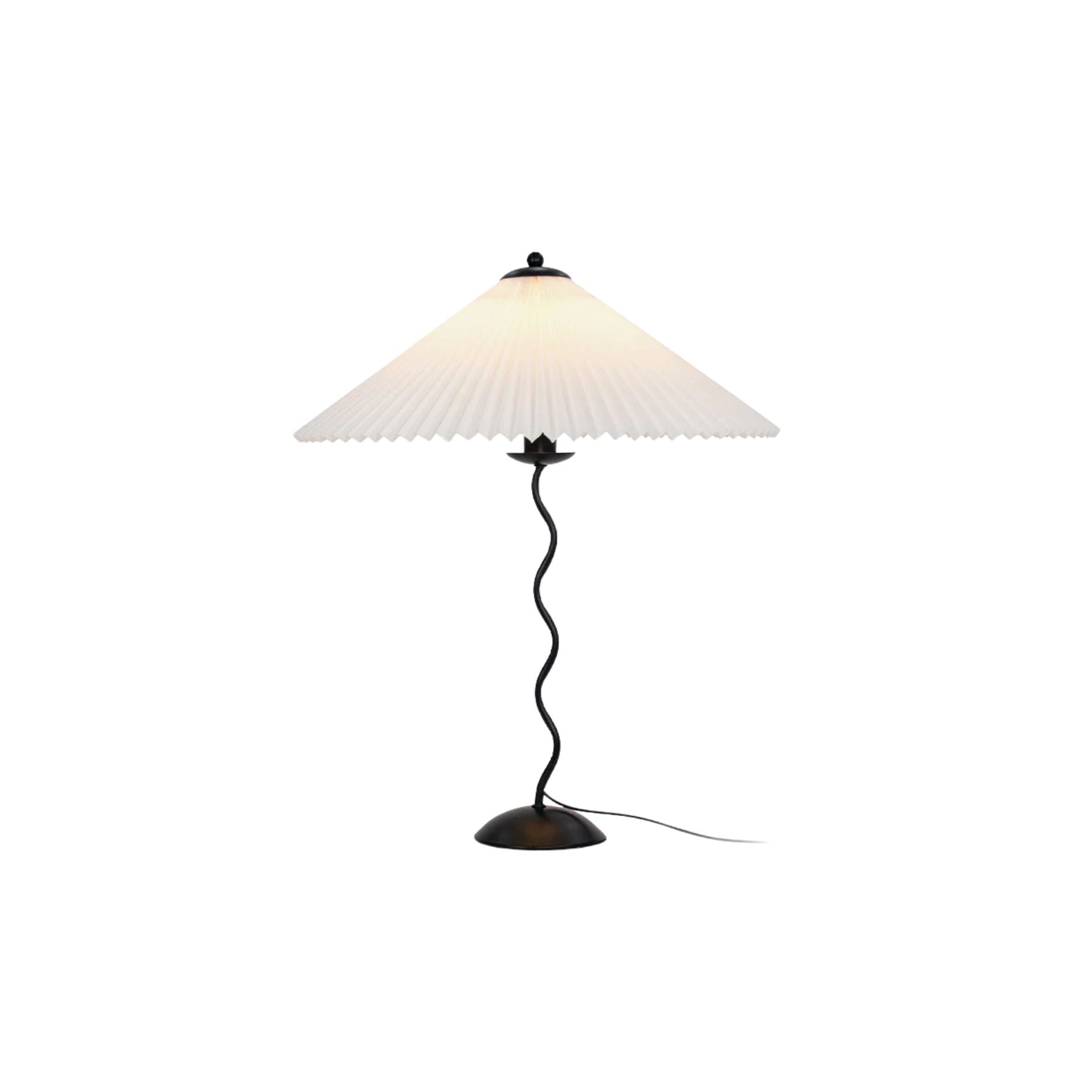 Lampe de table avec abat-jour plissé beige