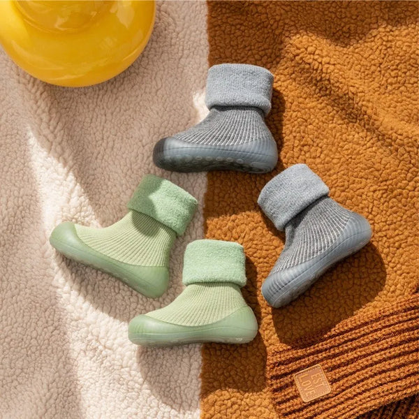 Gros plan sur le grip antidérapant des chaussettes