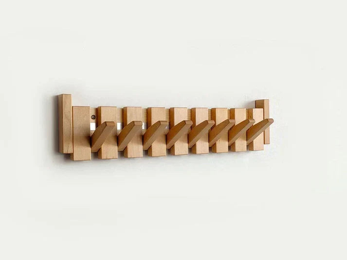 Porte-manteau mural avec finition bois de qualité
