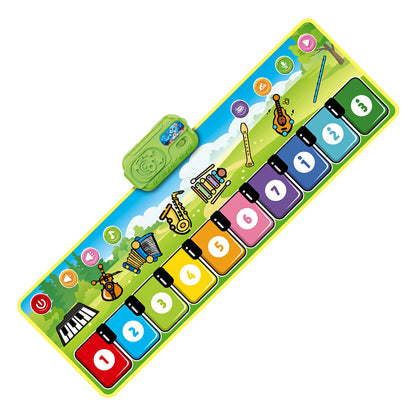 Dimensions du tapis de piano montrées en détail