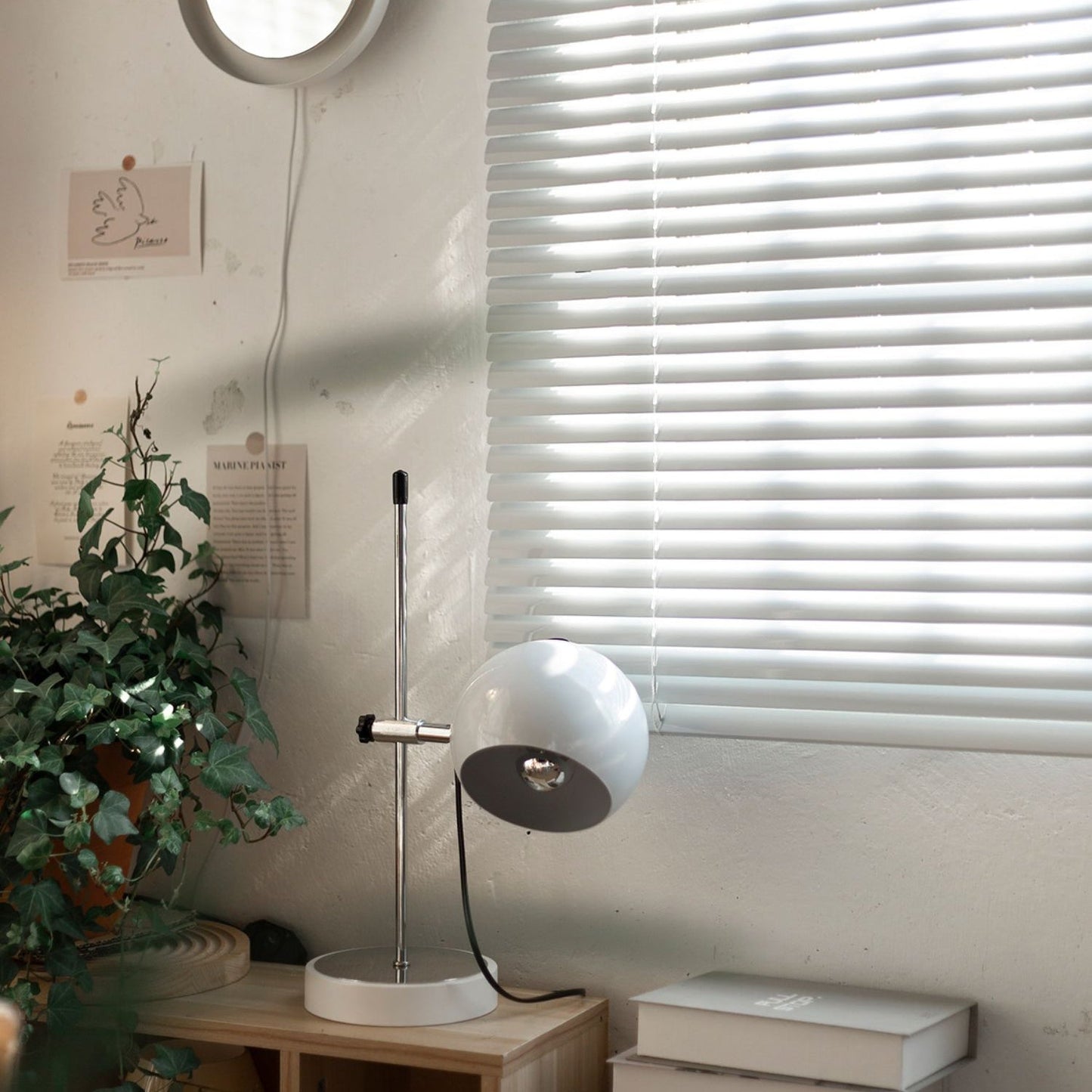 Lampe de bureau avec ampoule Edison installée