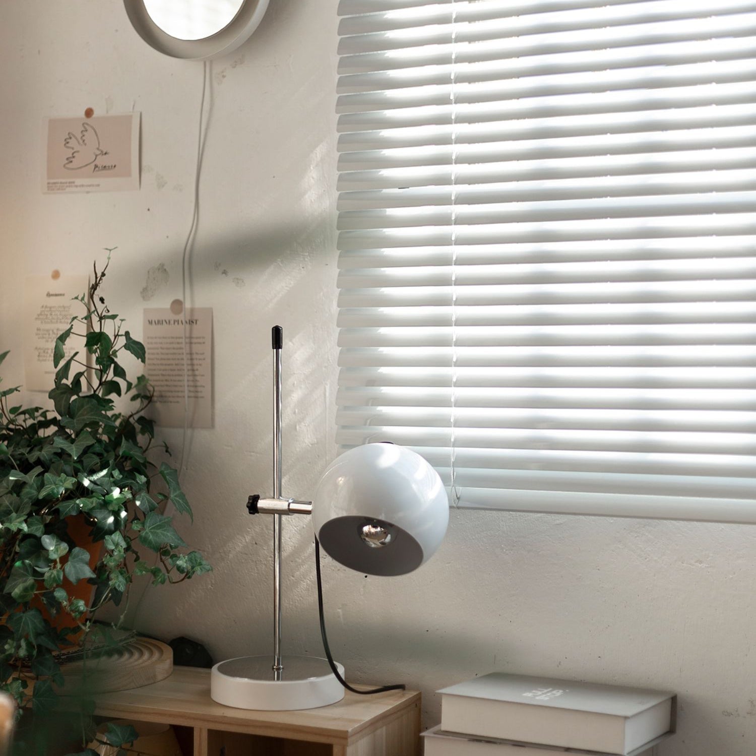 Lampe de bureau avec ampoule Edison installée