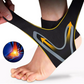 Attelle de cheville portée avec une chaussure de sport