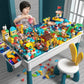Table de jeu multifonction avec accessoires de construction colorés
