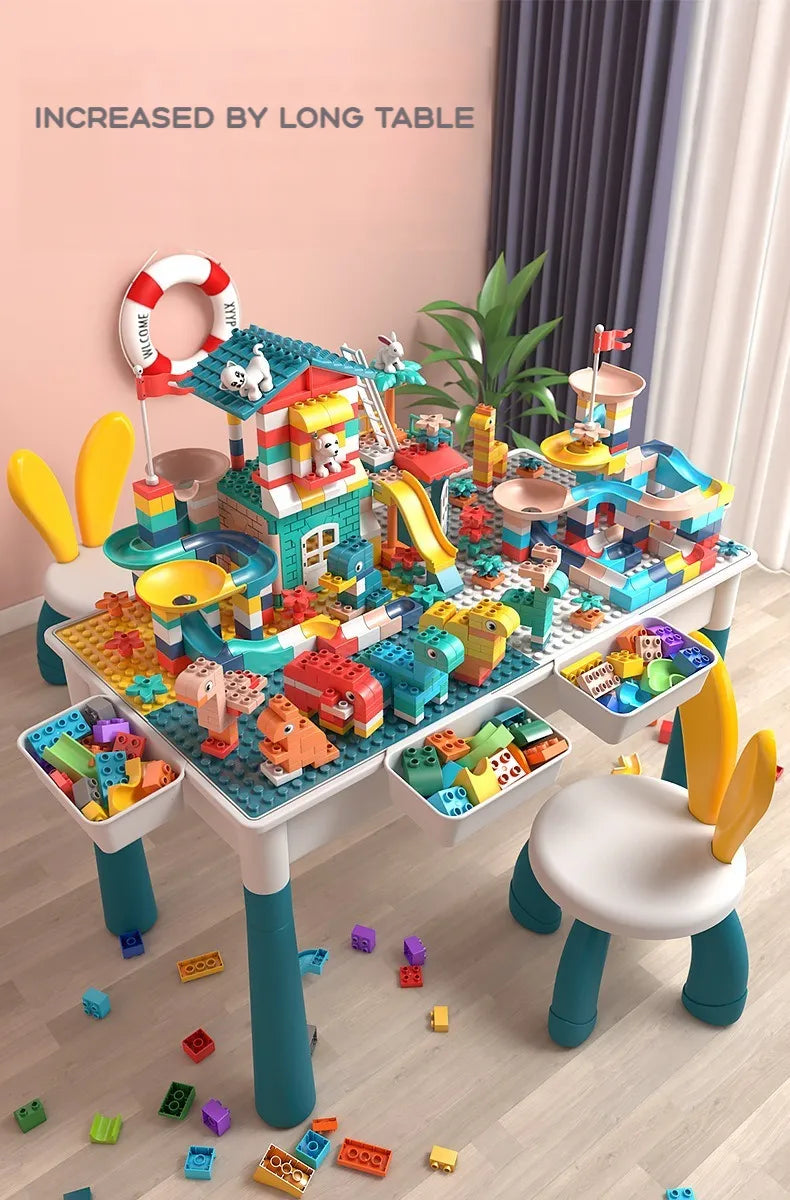 Table de jeu avec compartiments de rangement intégrés
