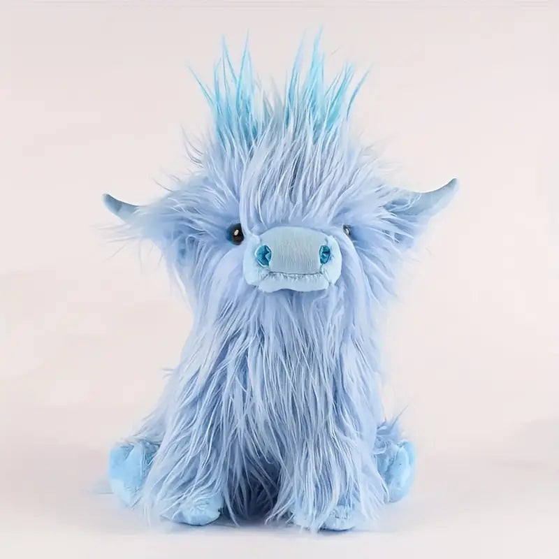 Vache en peluche douce avec cornes, vue de face