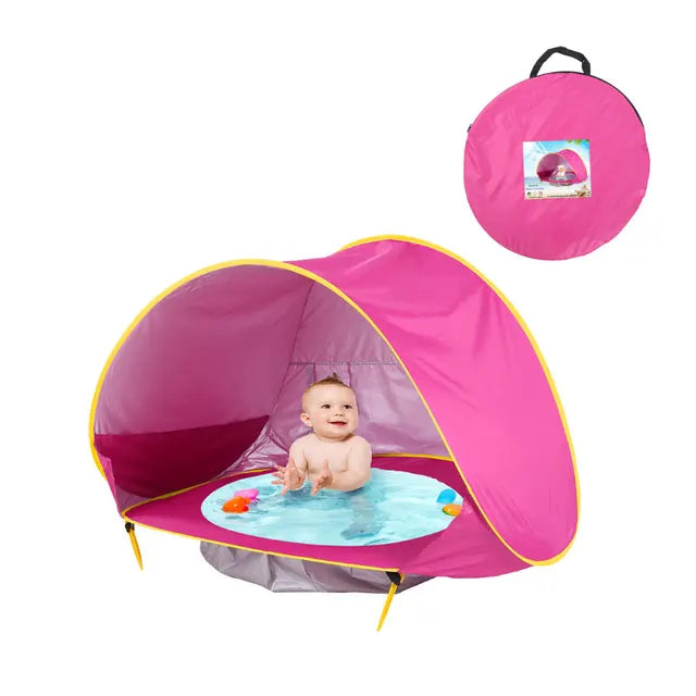 Installation rapide de la tente pop-up pour bébé à la plage
