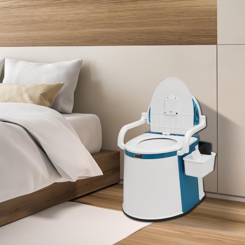 Construction robuste de la toilette portable avec bandes antidérapantes