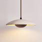 Lampe suspendue en travertin et bois, vue d'ensemble