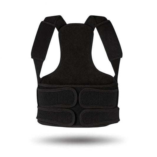Vue arrière du support lombaire, fermeture Velcro visible