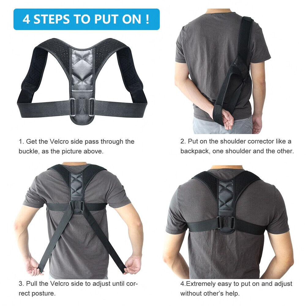 Zoom sur les sangles du correcteur de posture, matériau respirant