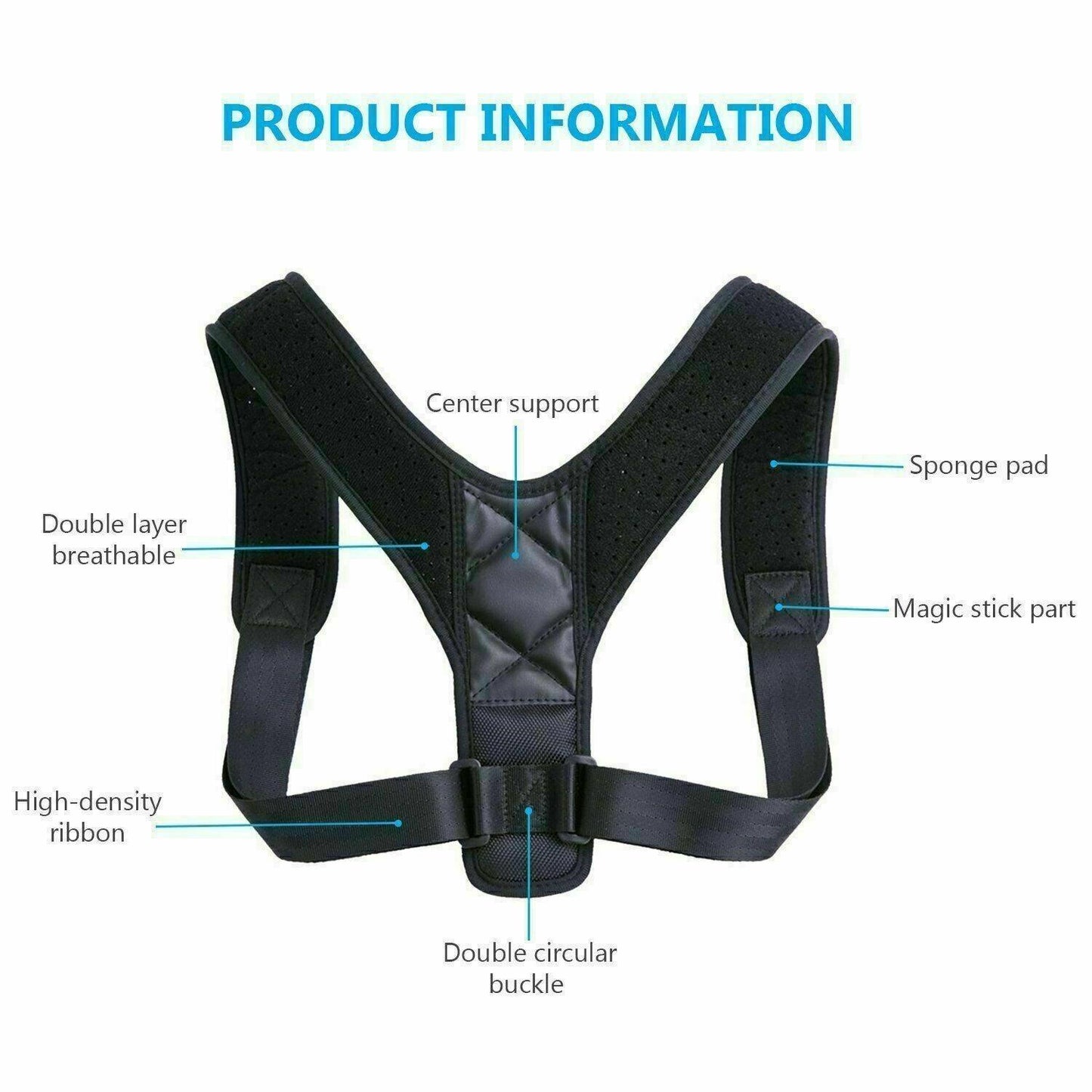 Correcteur de posture en néoprène, détail sur la texture douce