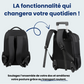 Sac à dos ouvert révélant un grand compartiment principal
