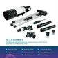 Assemblage facile du télescope sans outils nécessaires