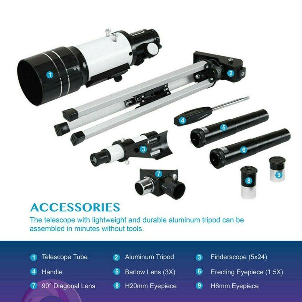 Assemblage facile du télescope sans outils nécessaires