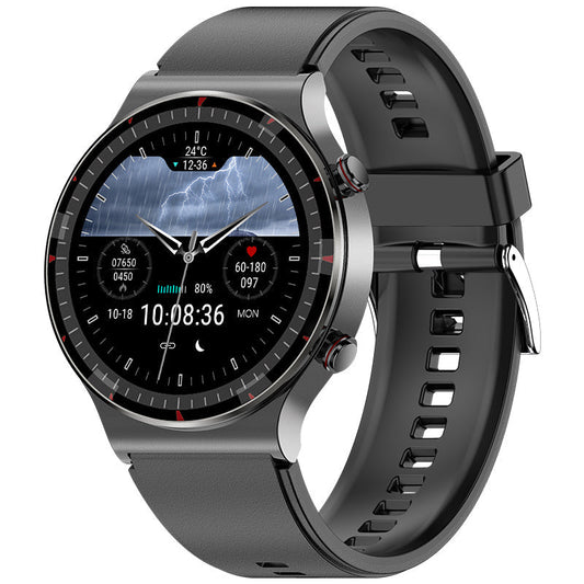 Montre connectée en gros plan sur un fond neutre