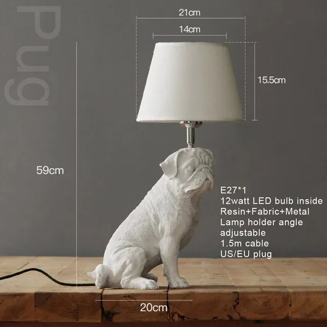 Lampe chiot Art Déco dans un décor minimaliste