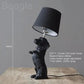 Détail du tissu utilisé sur la lampe chiot