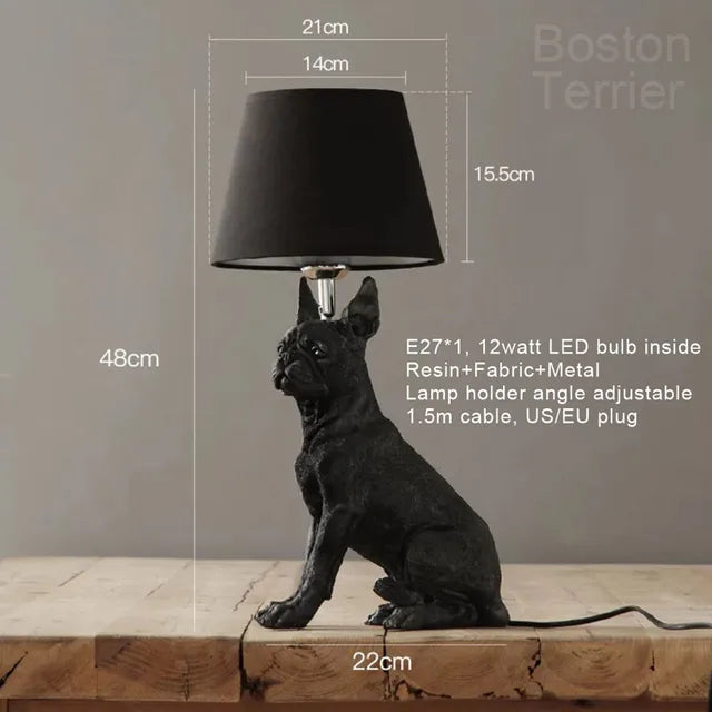 Lampe chiot éteinte, montrant sa structure