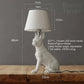 Vue arrière de la lampe chiot en plastique