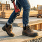 Détail de l'embout anti-écrasement des bottes de sécurité
