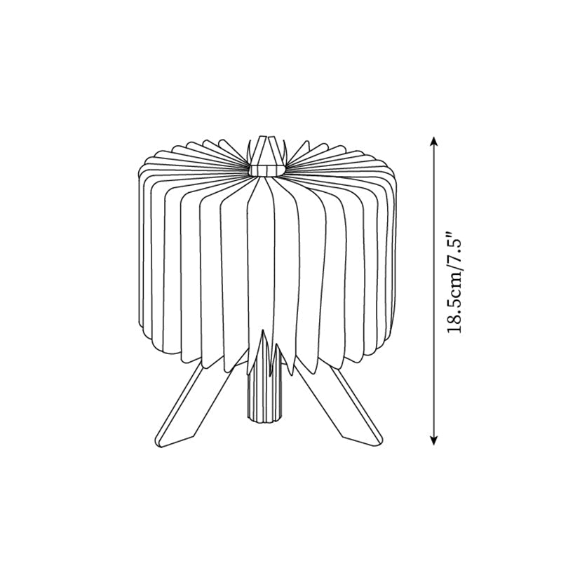 Vue rapprochée de la base en bois de la lampe de table