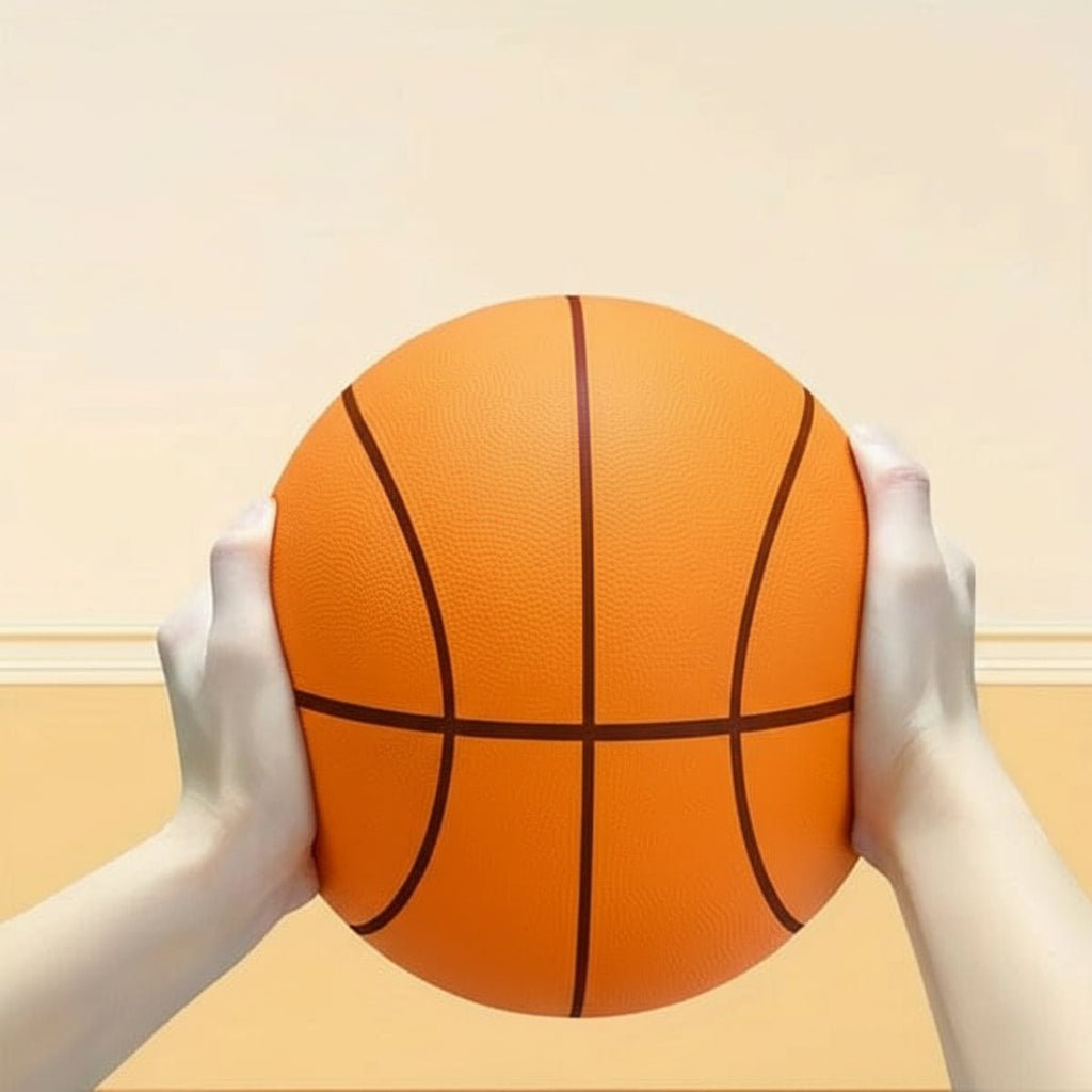 Ballon silencieux posé sur un parquet intérieur