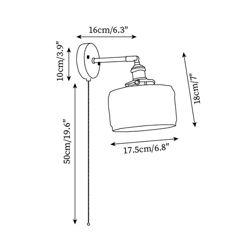 Lumière diffuse émanant de l'applique murale vintage