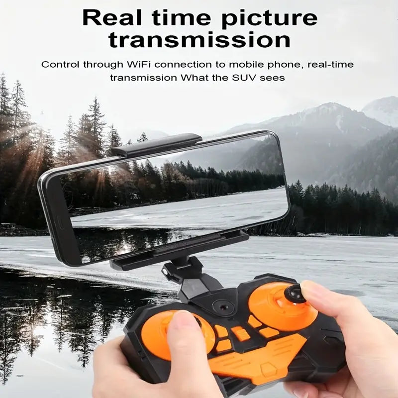 Caméra intégrée sur le toit de la voiture télécommandée