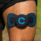 Dispositif EMS pour massage du cou et du dos, vue de côté