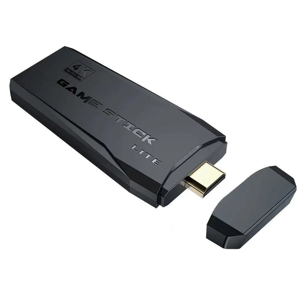 Vue rapprochée de la console rétro avec connectique HDMI visible