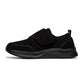 Mocassins noirs avec fermeture Velcro pour pieds sensibles