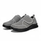 Vue arrière des mocassins noirs confortables
