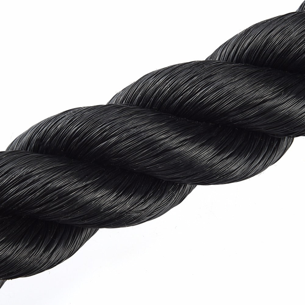 Corde triceps noire avec poignées ergonomiques en gros plan