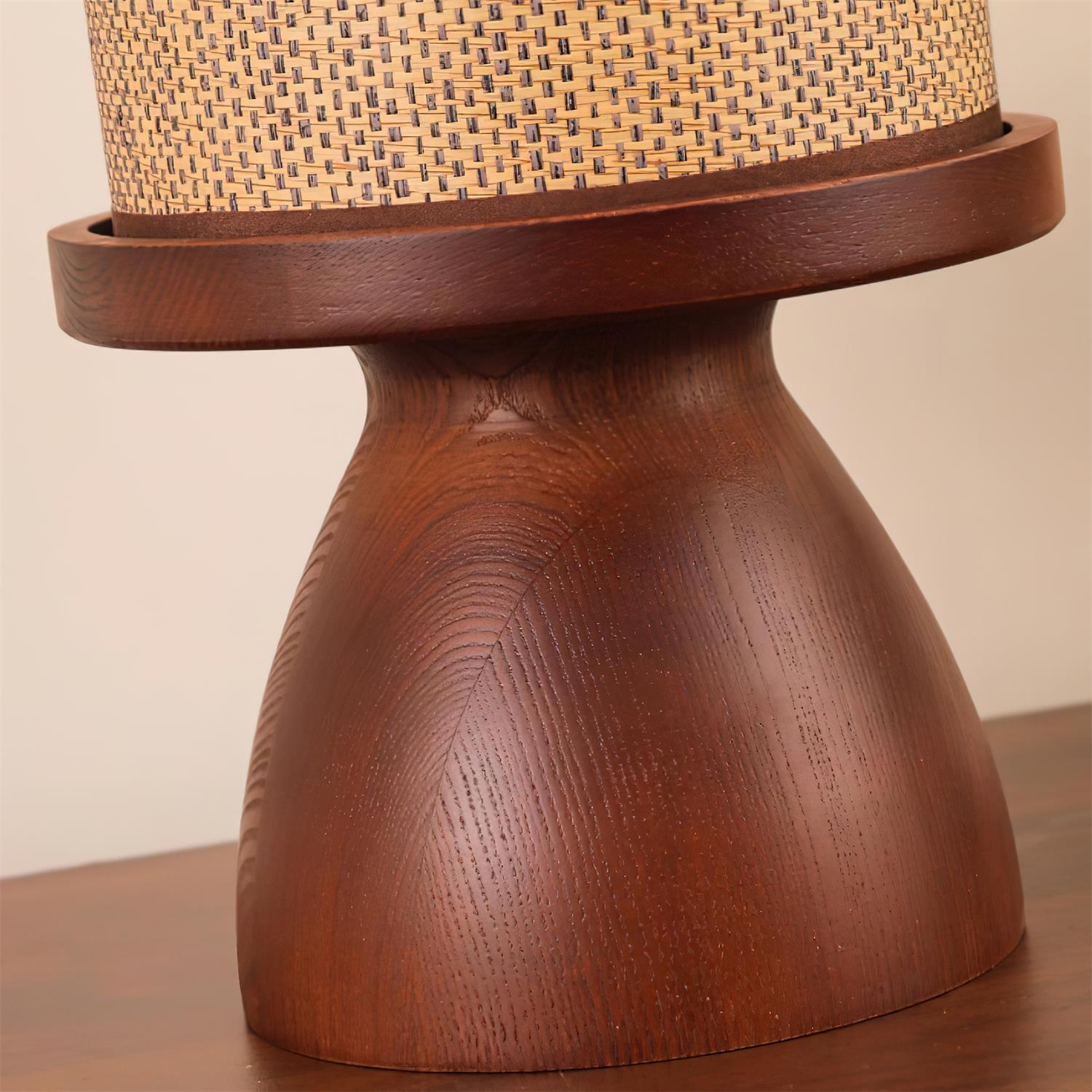 Lampe allumée diffusant une lumière chaude et douce